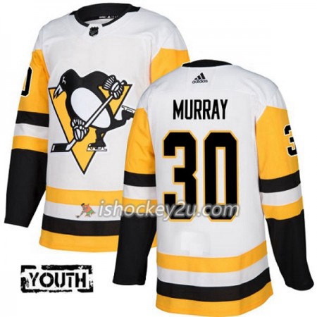 Børn NHL Pittsburgh Penguins Trøje Matt Murray 30 Adidas 2017-2018 Hvid Authentic
